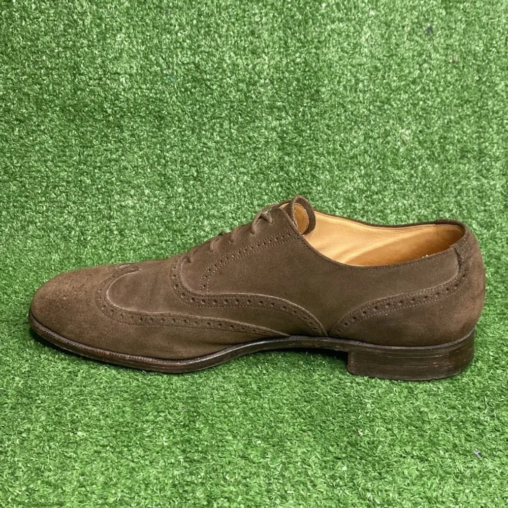 Vintage Carroll & Co Beverly Hills Made‎ In England Brown Suede Mens Size 11.5